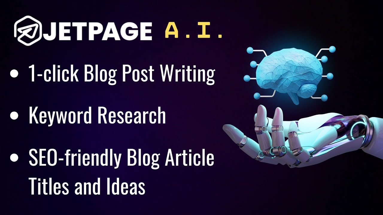 JetPage AI: 1-click Blog Post Writing, Keyword Research, Blog Ideas, and more!